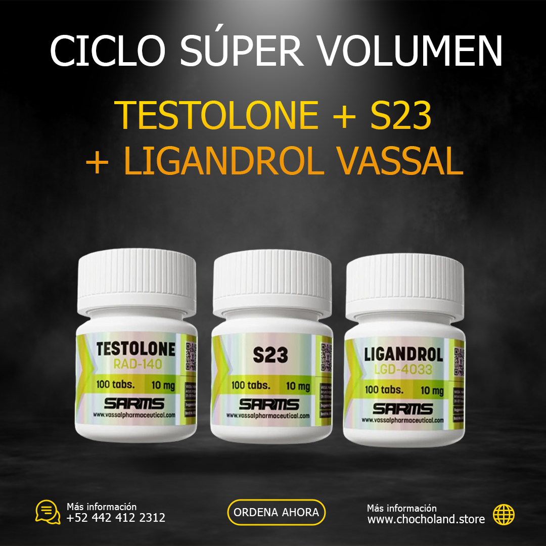 Ciclo Super Volumen (Testolone + S23 + Ligandrol) Biotrex