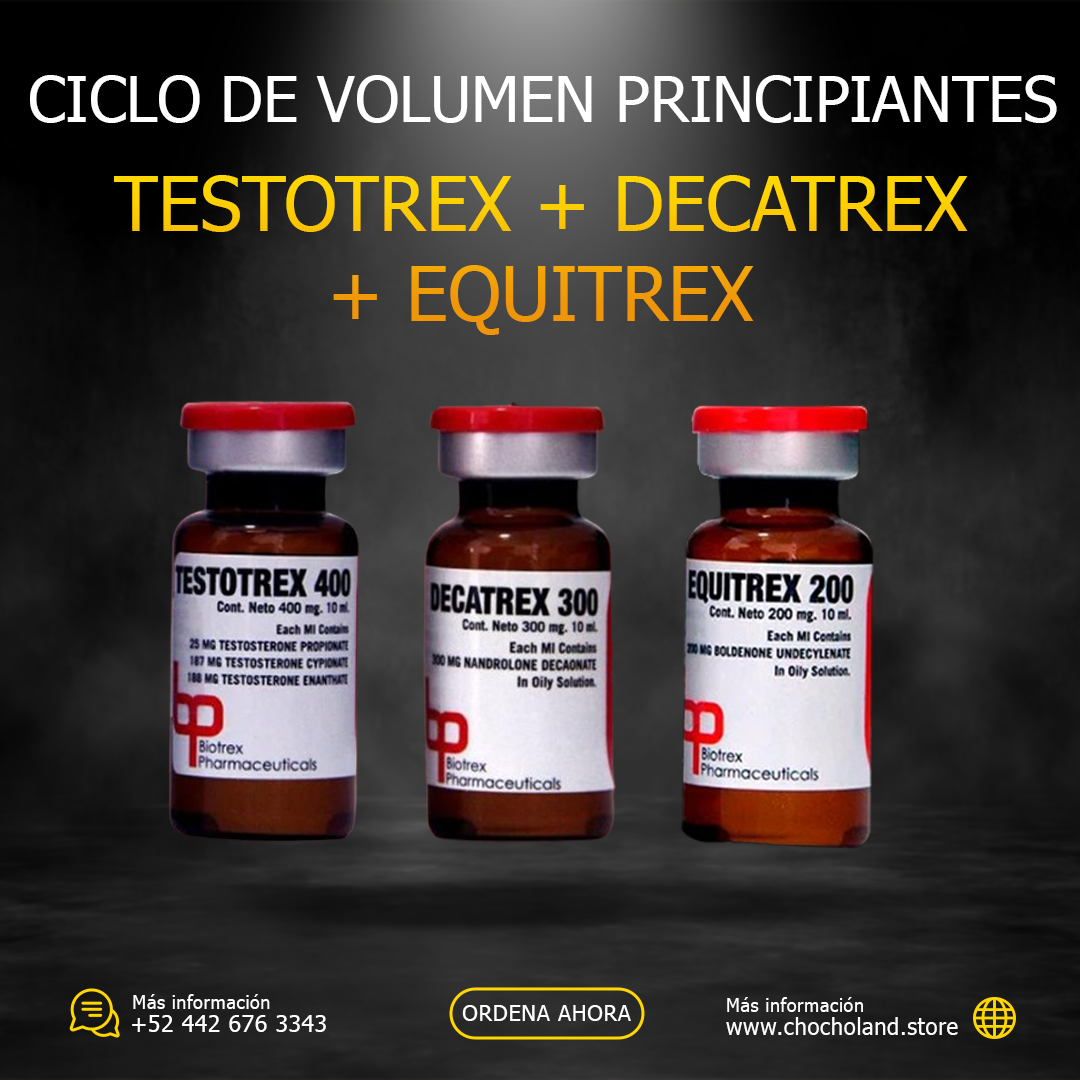 Ciclo de Volumen Principiantes (Testotrex 400 + Equitrex 200 + Decatrex 300) BIOTREX